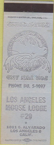 Matchbook Cover - Matchbook Cover Moose Lodge Los Angeles CA light blue
