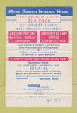 Matchbook Cover - Moss Garden Nursing Home Bakersfield CA 40 Strike