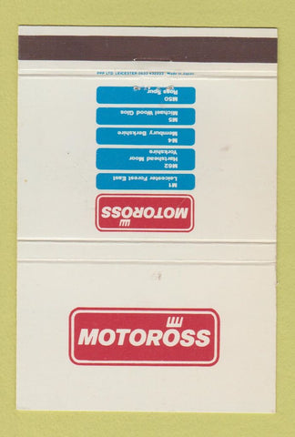 Matchbook Cover - Motoross Leicester UK England 40 Strike