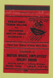 Matchbook Cover - Motor Wheel Credit Union Lansing MI RED 40 Strike