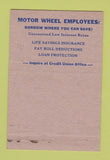 Matchbook Cover - Motor Wheel Credit Union Lansing MI RED 40 Strike