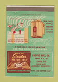 Matchbook Cover - Siegler Gas oil Heaters Pacific Fuel Aberdeen WA 40 Strike
