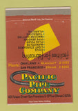 Matchbook Cover - Pacific Pipe company San Francisco CA 40 Strike