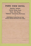 Matchbook Cover - Park View Hotel Motel Weirs Beach NH ORANGE 40 Strike