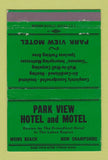Matchbook Cover - Park View Hotel Motel Weirs Beach NH GREEN 40 Strike