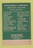 Matchbook Cover - Pate Supply Plumbing Heating Birmingham AL 40 Strike