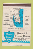 Matchbook Cover - Ocean Crest Resort Dinner House Moclips WA 40 Strike