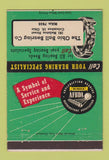 Matchbook Cover - Ohio Ball Bearing Columbus OH 40 Strike