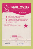 Matchbook Cover - Star Motel San Francisco CA 40 Strike