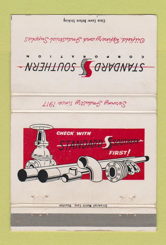 Matchbook Cover - Standard Southern Corp Oilfield Supply Houston TX 40 Strike