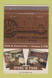 Matchbook Cover - Spoke n Yoke Steaks Chicago IL 40 Strike
