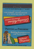 Matchbook Cover - Stanley Adams Printing Publishing Washington DC 40 Strike