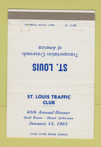 Matchbook Cover - St Louis Traffic Club MO 1953 40 Strike