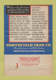 Matchbook Cover - Northfield Husky Tractors Parkers Prairie MN 40 Strike