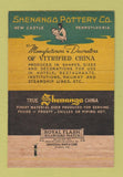 Matchbook Cover - Shenango China Dishes HS Vance Silver Spring MD 40 Strike
