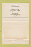 Matchbook Cover - Paul Olson Picture Framing Tarzana CA WEAR 40 Strike
