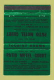 Matchbook Cover - Patio Motel Court Miami FL motel GREEN 40 Strike
