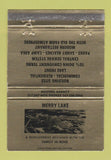 Matchbook Cover - Merry Lake Development Pioneer OH WEAR 40 Strike CAMDEN MI