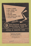 Matchbook Cover - US Electric Tool Cincinnati OH grinders 40 Strike
