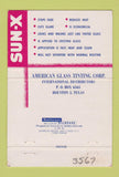 Matchbook Cover - Sun X Glass Tinting Buenos Aires Argentina 40 Strike