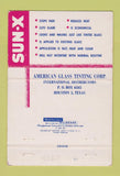 Matchbook Cover - Sun X Glass Tinting Rochester NY 40 Strike