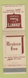 Matchbook Cover - Johnny's US Prime Steaks Brokers Inn Chicago IL