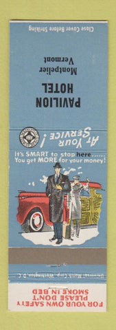Matchbook Cover - Pavilion Hotel Montpelier VT