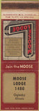 Matchbook Cover - Matchbook Cover Moose Lodge Ogleby IL WEAR