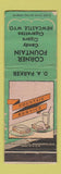 Matchbook Cover - Corner Fountain Newcastle WY WORN