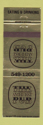 Matchbook Cover - The Amherst Pub MA
