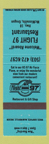 Matchbook Cover - Flight 97 Restaurant McMinnville OR