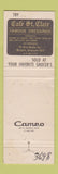 Matchbook Cover - Cafe St Clair Memphis TN
