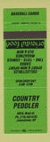 Matchbook Cover - Country Peddler Jamestown NY