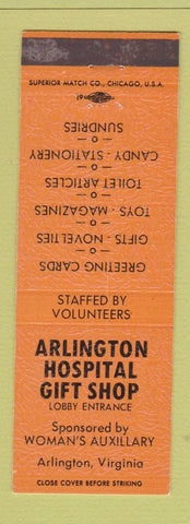 Matchbook Cover - Arlington Hospital Gift Shop VA