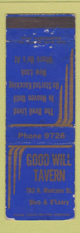 Matchbook Cover - Good Will Tavern WEAR