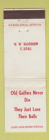 Matchbook Cover - True's Meredith NH Golf Joke WEAR