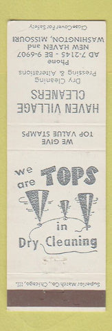 Matchbook Cover - Haven Village Cleaners Washington MO