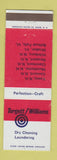 Matchbook Cover Targett Williams Dry Cleaners Keene Concord Newport Hillsboro NH