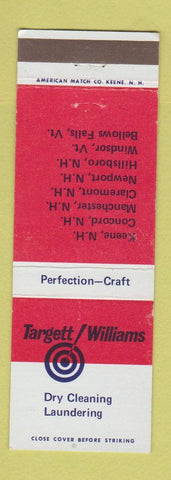 Matchbook Cover Targett Williams Dry Cleaners Keene Concord Newport Hillsboro NH