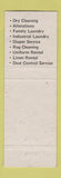Matchbook Cover Targett Williams Dry Cleaners Keene Concord Newport Hillsboro NH