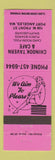 Matchbook Cover - Chinook Tavern Cafe Port Angeles WA girlie