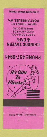 Matchbook Cover - Chinook Tavern Cafe Port Angeles WA girlie