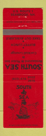 Matchbook Cover - South Sea Restaurant Motor Inn Seabrook NH WEAR
