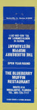 Matchbook Cover - Blueberry Muffin Restaurant Indialantic FL North Conway NH