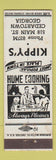 Matchbook Cover - Kippy's Restaurant Cedartown GA WEAR