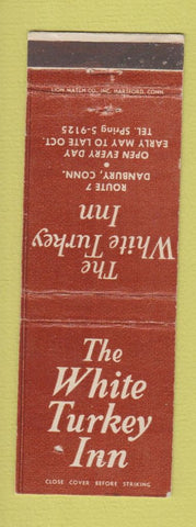 Matchbook Cover - The White Turkey Inn Danbury CT WEAR