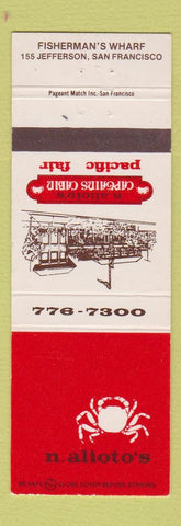 Matchbook Cover - Alioto's San Francisco CA