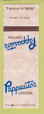 Matchbook Cover - Pappasito's Cantina Mexican Houston TX