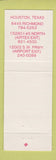 Matchbook Cover - Pappasito's Cantina Mexican Houston TX