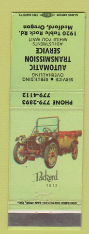 Matchbook Cover - Automatic Transmission Center Medford OR